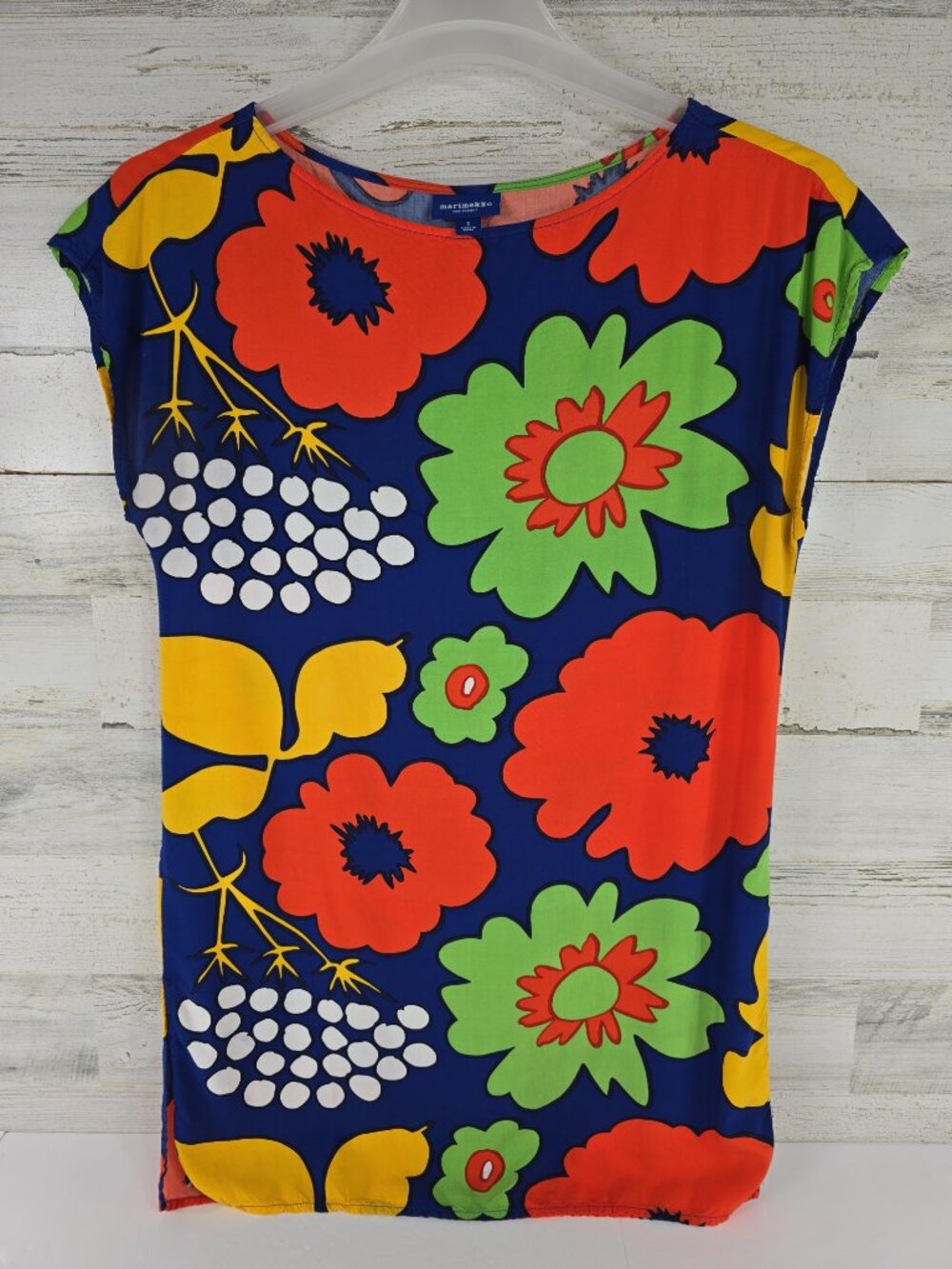 MARIMEKKO TARGET Women's Size SMALL Bold Floral Retro Print Shift Dress COLORFUL